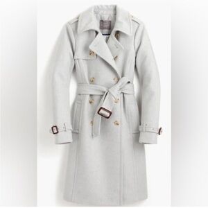 J.Crew wool cashmere coat - 00P. Like new, light gray color